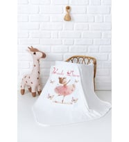 Pia Baby Premium %100 Pamuk Çift Kat Penye Bebek Battaniyesi 80x80 cm 5014-11 (Krem)