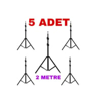 5 Adet Metal Tripod 2m Selfie Işığı Ayaklığı Medikal ve Stüdyo Ekipmanı