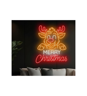 MERRY Christmas Yazılı Yılbaşı Temalı Neon Tabela