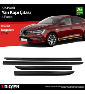 S-Dizayn Megane 4 Yan Kapı Çıtası Plastik OEM Still 2016 Üzeri