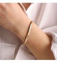 14 Ayar Altın Balıksırtı Bileklik 5mm 