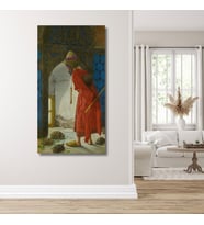 Tekli Dikey Kanvas Tablo Osman Hamdi Bey Kaplumbağa Terbiyecisi