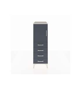 Kronos Dolap 2 Raflı 4 Çekmeceli Tek Kapaklı 44x59x134 Aytaşı-Antrasit
