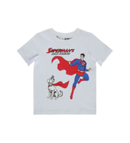 Süperman Erkek Çocuk Tişört 2-5 Yaş Beyaz (Beyaz)