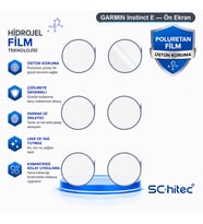 SChitec GARMIN Instinct E Uyumlu Ön Yüzey Nano Şeffaf Hidrojel Ekran Koruyucu