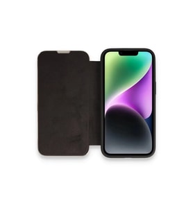 iPhone 14 Pro Max Kılıf Dolpin Kapaklı - Siyah