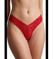Fantezia Night Kırmızı Çiçek Desenli Dantel String Külot TM1526