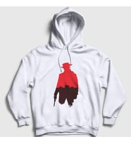 Presmono Unisex Beyaz Waggon Film Django Unchained Kapüşonlu Sweatshirt 243920tt