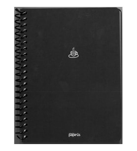 PAPİRÜS MİNİ SERT KAPAK SPİRALLİ 14X19 80YP. ÇİZGİSİZ DEFTER