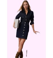 Kadın Mini Denim Etek Pamuk Rigid Dokuma Günlük Şıklık Hafta Sonu Yaz Aylarının Vazgeçilmezi (Koyu Mavi)