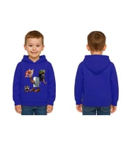 Unisex Brainrot Baskılı Çocuk Swaetshirt Kapüşonlu 3 İplik Şardonlu (SAKS MAVI)