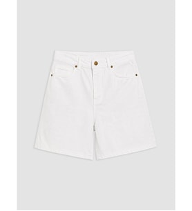 LCW Petite Beyaz Regular Fit Kadın Jean Şort