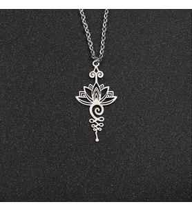 925 Ayar Gümüş  Lotus Çiçeği Kolye