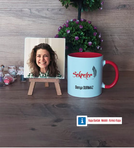 Sekretere Hediye Fotoğraflı Dekoratif Taş, Kupa Bardak Beyaz Hediye (Model 2)
