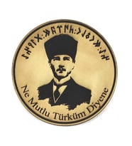 ATATÜRK Deri PEÇ  Ne Mutlu Türküm Diyene- Arma - Askeri Patch