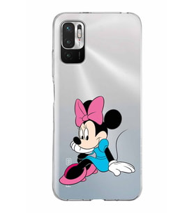 Xiaomi Redmi Note 10 5G Uyumlu Kapak Minnie Mouse Tasarımlı Şeffaf Silikon Kılıf