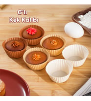 Perotti 16309 Silikon 6'lı Mini Kek Kalıbı Muffin Kek Kalıbı (Çok Renkli)