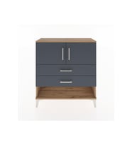 Arges Şifonyer 2 Raflı 2 Çekmeceli 2 Kapaklı 88x30x96 Çam-Antrasit