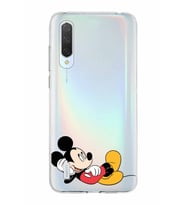 Xiaomi Mi 9 Lite Uyumlu Kapak Mickey Mouse Tasarımlı Şeffaf Silikon Kılıf