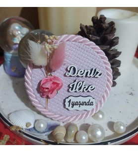 Söz-Nişan-Nikah-Kına-Bebek Hediyelik Hasır Magnet