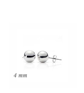 925 Ayar Gümüş Top Küpe - 4 mm
