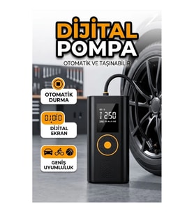 Otomatik Duran Dijital Hava Pompası Taşınabilir Lastik Şişirme Cihazı Ayarlanabilir Basınçlı