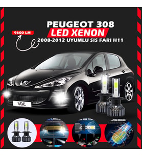 Peugeot 308 2008-2012 Sis Farı Uyumlu Şimşek Etkili Led Xenon Pro Series H1