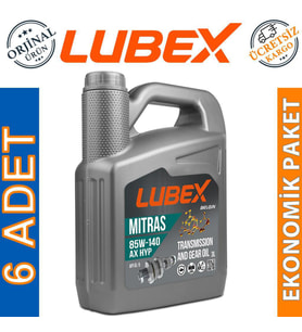 Lubex Mitras AX HYP 85W-140 3 Lt Şanzıman Diferansiyel Yağı (6 Adet)