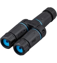 Lexroo Su geçirmez IP68 Korumalı 1/2 Splitter Dişi + 2XDişi RJ45 Ethernet Konnektör Soketleri