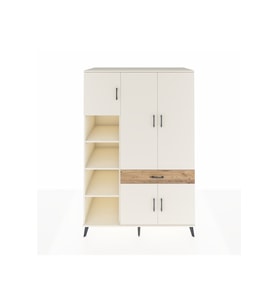 Kronos Dolap 8 Raflı Tek Çekmeceli 5 Kapaklı 132x59x195 Aytaşı-Aytaşı/Çam