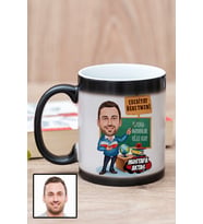 Erkek Edebiyat Öğretmenine Hediye Karikatürlü Sihirli Kupa Bardak