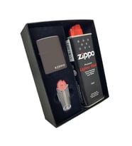Zippo Çakmak Parlak Black ice Benzin Taş Hediyelik Set du10-150zl