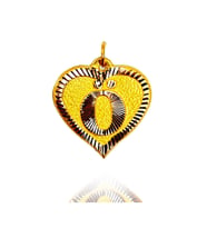 0.25 Gram 14 Ayar Ö Harfi Kalp Kolye Ucu