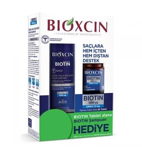 Bioxcin Biotin Tablet ALANA Biotin Şampuan 300 ml HEDİYE