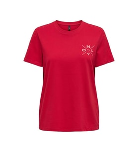 Only Regular Fit Lotta Kadın T-shirt - 15339251 (Kırmızı)
