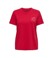Only Regular Fit Lotta Kadın T-shirt - 15339251 (Kırmızı)