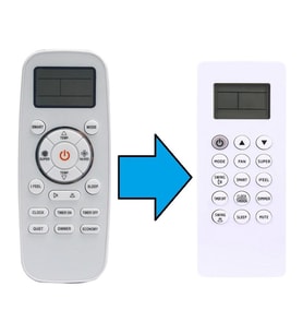 climech ile uyumlu Model AUF-48UR4RMPA8 Salon Tipi Klima Kumandası