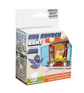 Kuş Uzak laştırıcı Bant Holografik Işık Efektli 45mmX50Mt (Gümüş)
