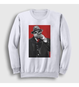 Presmono Unisex Beyaz Gangsta The Notorious BIG Sweatshirt 40775tt