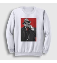 Presmono Unisex Beyaz Gangsta The Notorious BIG Sweatshirt 40775tt