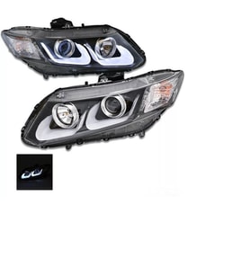 honda civic fb7 (2012-2015) uyumlu u led far