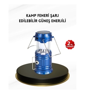 Mey İthalat® Solar Kamp Lambası Kızak Sistemli Şarjlı Taşınabilir Doğa Yürüyüşü Işığı