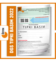DGS 2022 ÖSYM Tıpkı Basım Çıkmış Soru Türkiye Geneli Dijital Çözümlü Deneme Kita