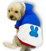 Sweet Blue Rabbit Kapşonlu Sweatshirt Köpek Kıyafeti Köpek Elbisesi  (Mavi)