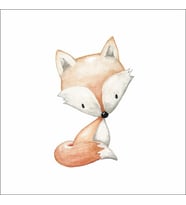 Sevimli Tilki Sticker Duvar Sticker 30x25 CM