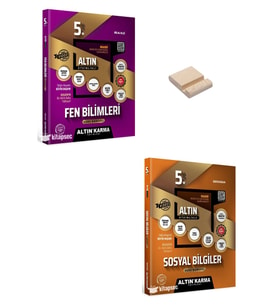 Altın Karma 5. Sınıf Fen Bilimleri ve Sosyal Bilgiler Etkinlikli Soru Bankası + Telefon standı