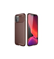 iPhone 12 Pro Kılıf Elde Kaymayan Kamera Korumalı Silikon (Kahverengi)