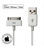 Mirax SDE-4100 Apple Lisanslı iPhone, iPod, iPad Uyumlu 30 Pin Şarj ve Data Kablosu