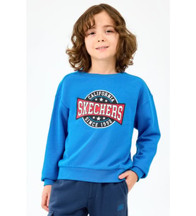 Skechers Crewneck Çocuk Sweatshirt (Mavi)