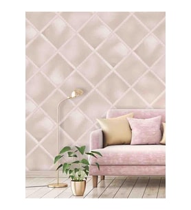 Dreamwall Geometrik Küpler Desenli Silinebilir Tekstil Duvar Kağıdı (Çok Renkli)